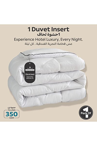 D DONETELLA FEEL THE LUXURY DONETELLA Comforter Duvet Insert 240 x 260 cm Super King 350 GSM Diamond Quilted