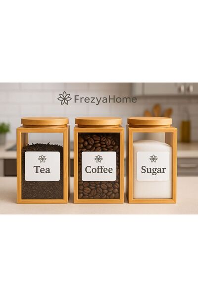 Amentes Spice Jar Mica Glass 15 cm Coffee Tea Sugar Jar