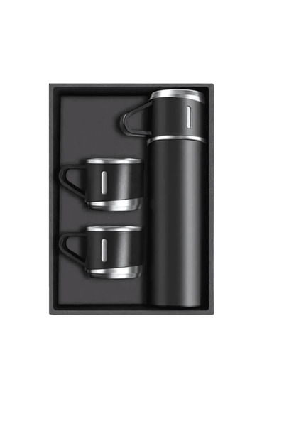 OferteTop Set Termos Cu 3 Cani Din Oțel Inoxidabil Pentru Băuturi Calde Și Reci (500 ML)