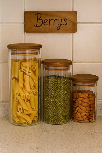 BERRY Optic Borosilicate Glass Jar with Quick Lid (15-19-23 cm)