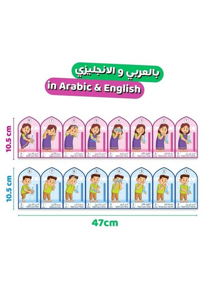 Fun Learning Store Wudu Steps Stickers for Boys - Islamic Educational Tools for Kids