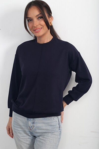 By Saygı Γυναικείο Φούτερ Μπροστά με ρέλι oversized