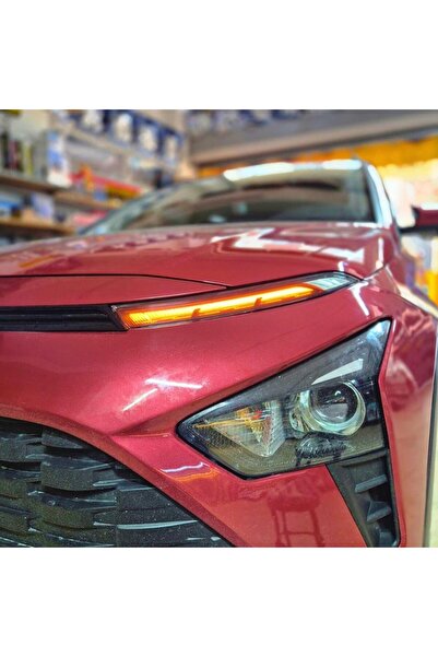 Carmind Hyundai Bayon Gündüz Farı Sticker Seti Kırmızı 2021-2024