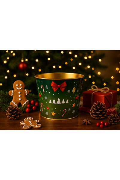 Tinfinity Store Yeniyıl Temalı Yeşil Mısır Kovası