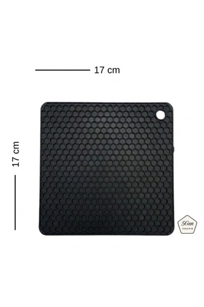 5Gen Tasarım Siyah Silikon Kare Nihale & Kalburabastı ve Kurabiye Şekillendir...