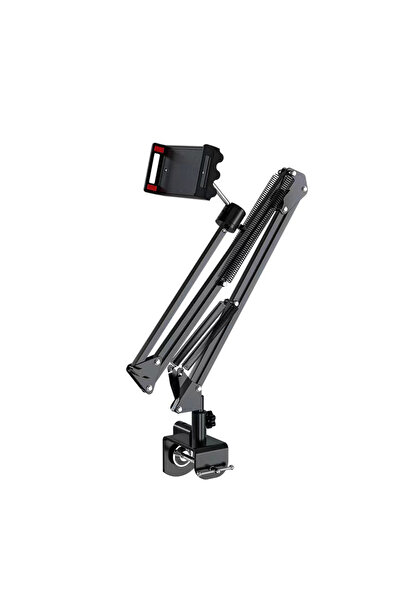 OEM Flexible metal support for phone or tablet, with 3 segments, height 1 m – Black