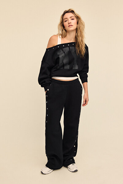 Stradivarius Stud-detail jogger trousers