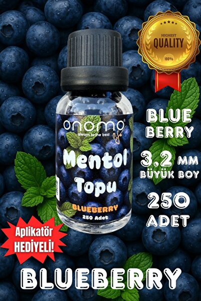Onomo Premium Mentol Topu Böğürtlen 250 Adet Blueberry Aroma Kapsülü