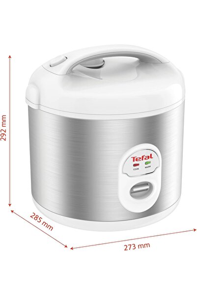TEFAL Mecha Spherical Rice Cooker RK242127, 1.8 L, Silver/White