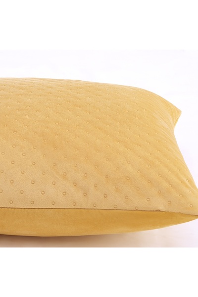 Livinova Lifestyle Cushion Covers Set of 2, 45x45 cm, 100% Polyester Velvet (Mustard)