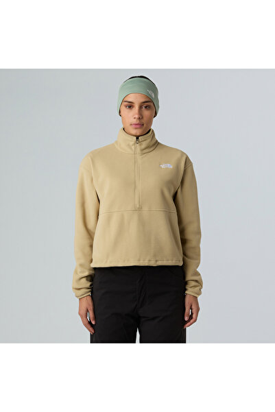 THE NORTH FACE Glacier Fleece 1/2 Zip Short Women's Khaki Outdoor Fleece