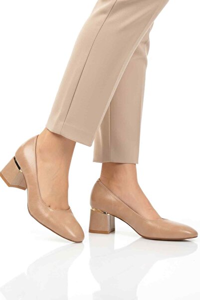 AYAKMOD Beige Women's Heeled Shoes 357184 Z