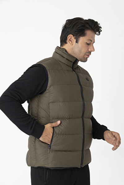 Crozwise Filled Men's Puffer Vest Khaki 4018-04
