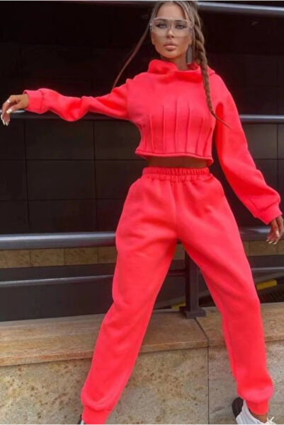 EXTRABABES 2-Piece Women's Tracksuit – Corset Hoodie & Sport Pants Set