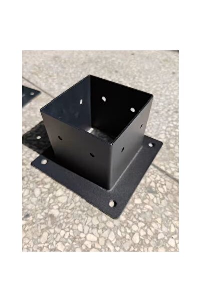AydınMetal Pergola Ayağı Ahşap Direk Alt Bağlantı Ayağı Çardak & Kamelya Ayakları - 6x6cm (kalınlık 2mm)