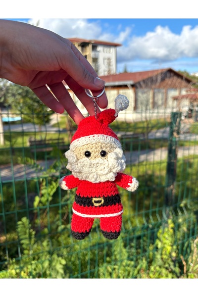Ella Hediyelik Noel Baba Yılbaşı Amigurumi Anahtarlık