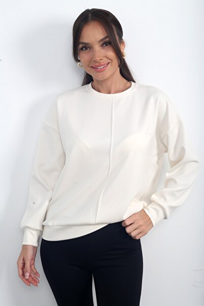 By Saygı Women's Front piped Oversized Sweat