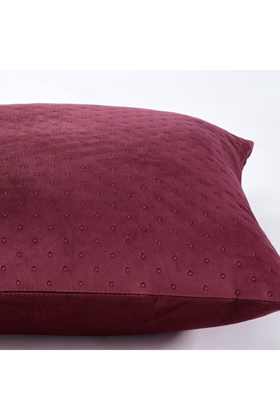 Livinova Lifestyle Cushion Covers Set of 2 – 100% Polyester Structured Velvet, 45 x 45cm (Magenta)