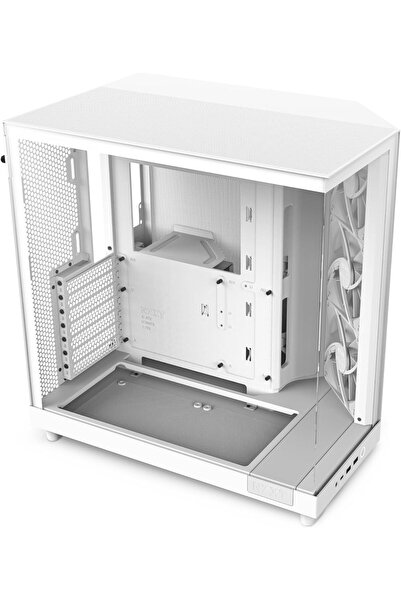 Nzxt H6 Flow CC-H61FW-01 Compact Dual-Chamber Mid-Tower Airflow Case - White