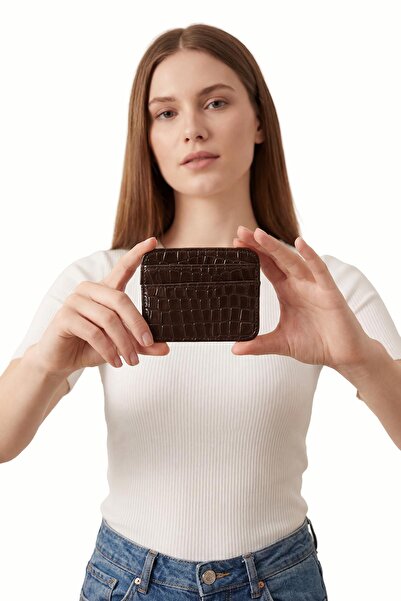 Rays TCR-028 Πορτοφόλι για με τύπωμα κάρτες καφέ