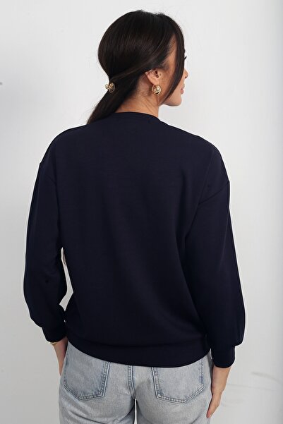 By Saygı Γυναικείο Φούτερ Μπροστά με ρέλι oversized