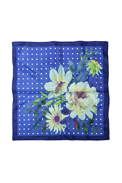 Sultan İpek وشاح / باندانا منقوشة بالزهور مقاس 52×52 سم
