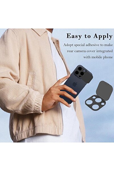 Generic Phone Camera Lens Cover, 2Pcs Webcam Cover Compatible for iPhone 15 Pro/15 Pro Max -