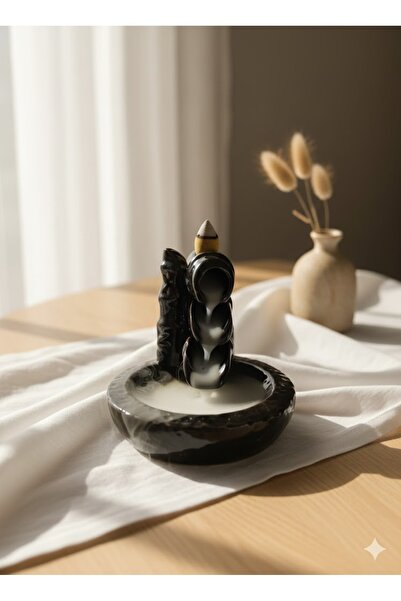 Meya design Şelale Efektli Seramik Ters Akış Tütsülük - Huzur Veren Dekorasyon