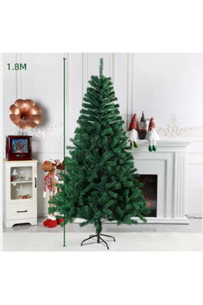 Teknova Artificial Green Tree 180 cm, Dense and Realistic, Easy to Assemble, Ideal for Christmas