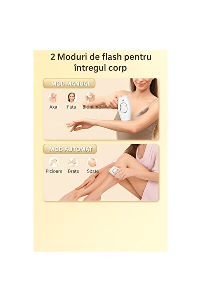 7LIFE IPL Device for Permanent Hair Removal, 5 Intensity Levels, White, Complete Kit