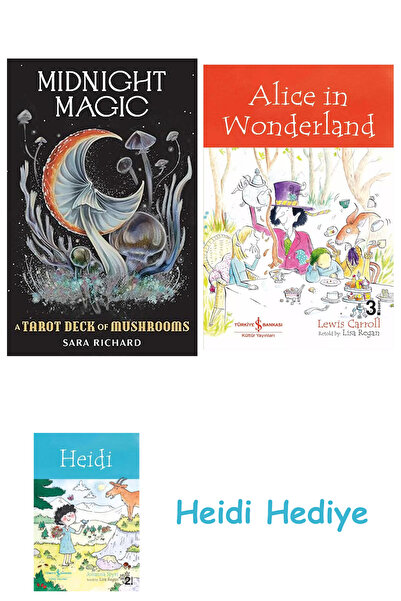Bloomsbury سحر منتصف الليل: مجموعة تاروت من الفطر + أليس في بلاد العجائب + هايدي