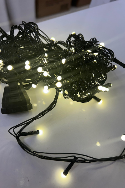 MAGICLEDCORNER 10 Metre 100 Led Siyah Kablo Günışığı 8 Animasyonlu Süsleme Iş...