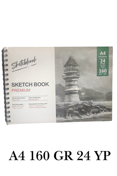 TOMBİ-X Premium A4 24 Sheets 160 Gram Sketch Art Book