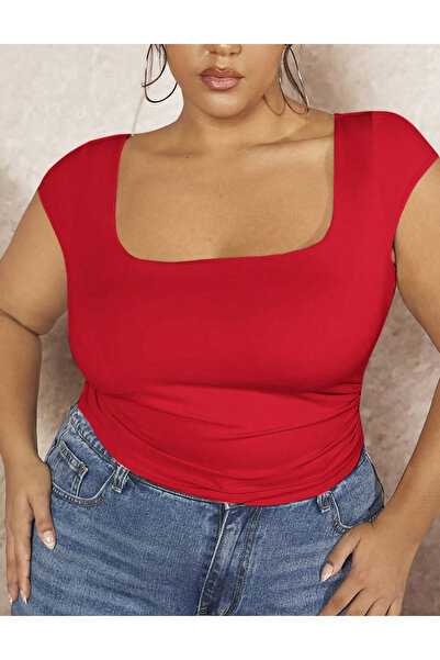 Sheya Shein Curve+ T-shirt, red