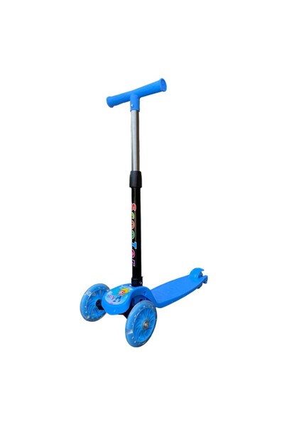 PROCART Children's scooter, foldable, 3 balance wheels, adjustable height, multicolor LED