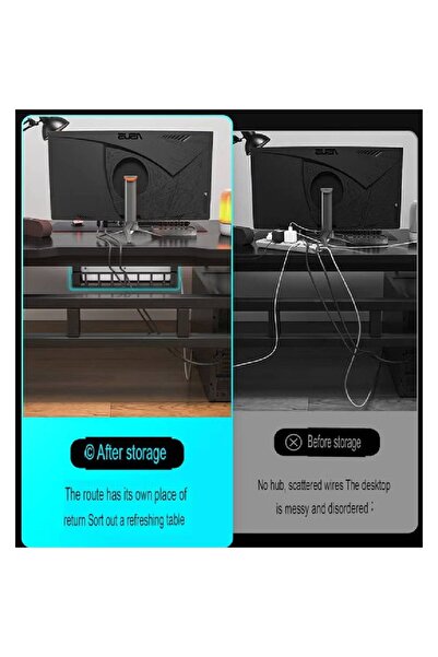 NKX Ergonomic K Shaped Gaming Desk Computer Desk Writing Desk 120 CM