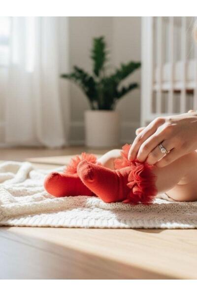 Zekids Baby Cotton Tulle Short Socks