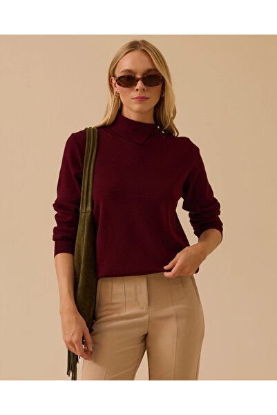 SEÇİL Düğme Detaylı Triko Kazak