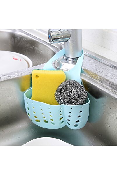 OEM Комплект от 2 силиконови държача за сифон, гъба и кърпа, цвят мента