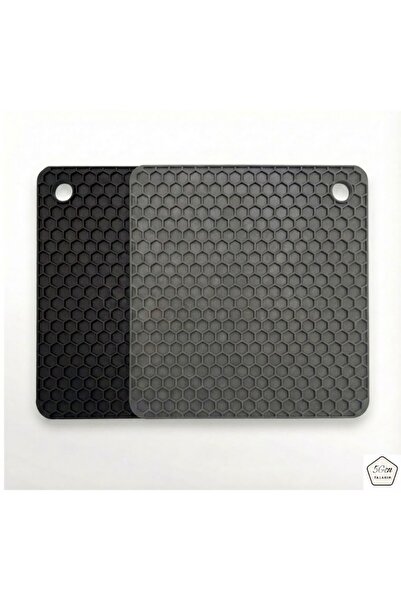 5Gen Tasarım Siyah ve Gri Silikon Kare Nihale, Kalburabastı, Kurabiye Şekille...