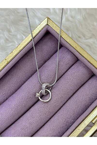 BY YASİN TOPÇU 💎 قلادة على شكل قلب مرصعة بالأحجار اللامعة مع تفاصيل الخاتم