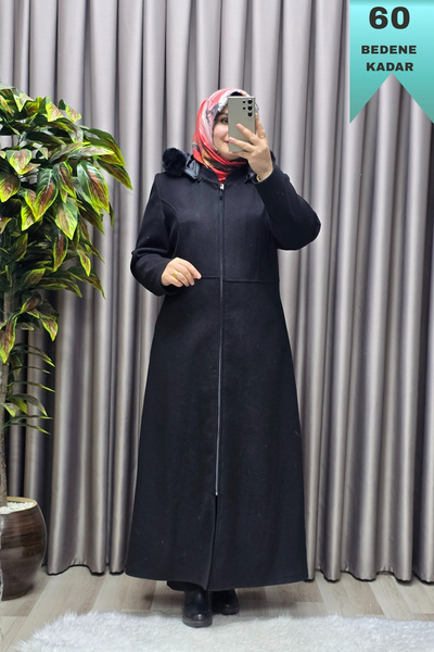 Elmas Tesettür Women's Clothing Hooded Full Length Mevlana Kaşe