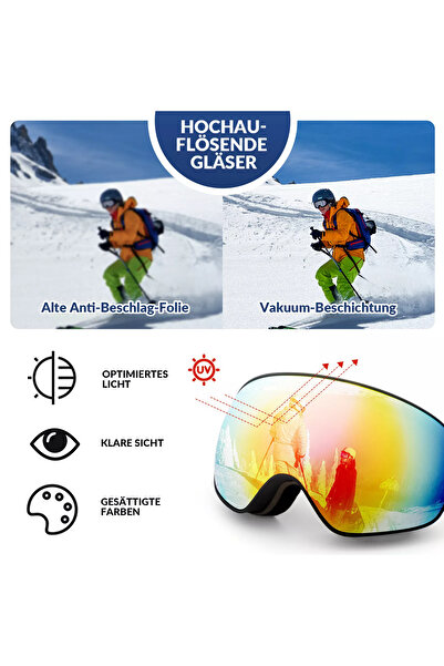 Other ROCKBROS Ski Goggles, Anti-Fog Protective Glasses for Adults, for Snowboarding