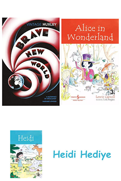 Bloomsbury العالم الجديد الشجاع + أليس في بلاد العجائب + هايدي