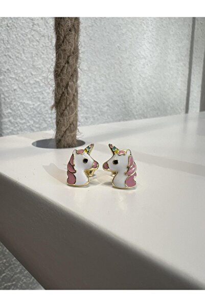 Tep's Jewellery Çocuk Gümüş Mineli Unicorn Küpe