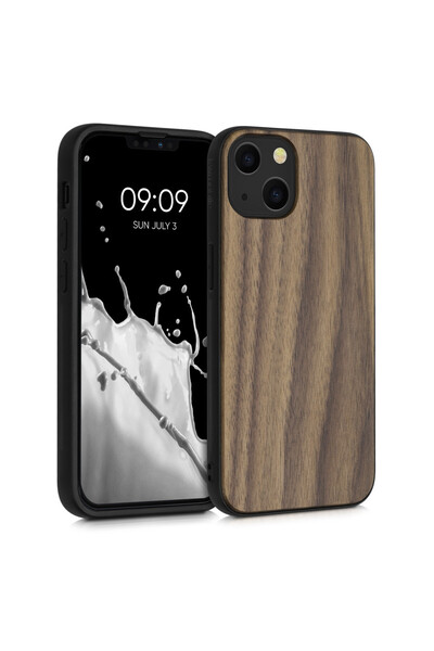 KWmobile Case for iPhone 13, Wood, Brown, 55954.18