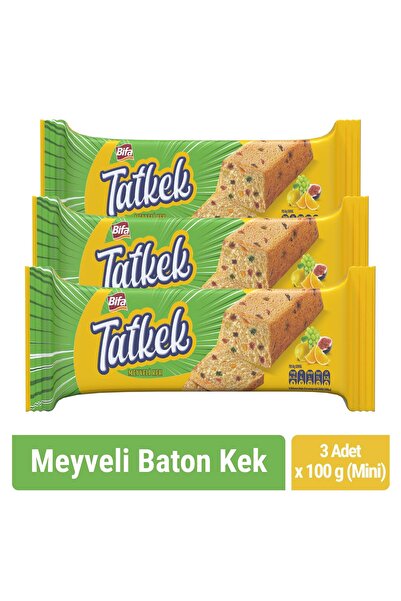Bifa Tatkek Meyveli Mini Baton Kek 100 gr x 3 Adet
