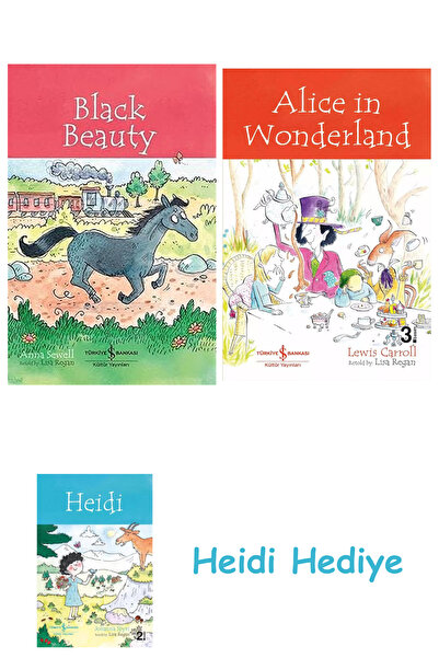 Bloomsbury Black Beauty - Children's Classic + Alice in Wonderland + Heidi