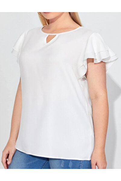 Sheya Shein Curve+ short sleeve shirt, white