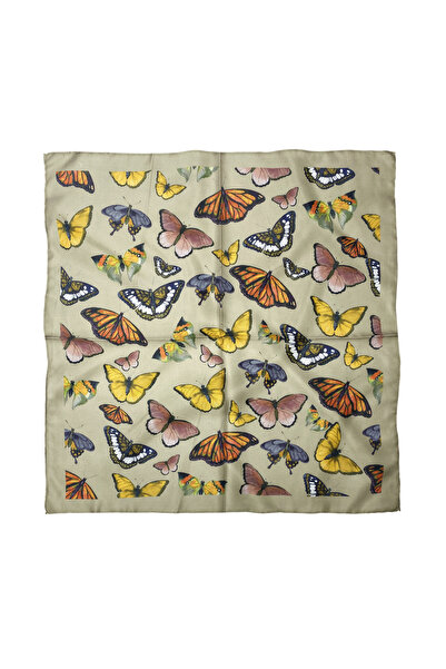 Sultan İpek وشاح / باندانا منقوشة على شكل فراشة 52x52 سم